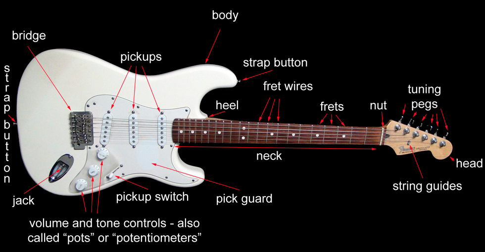 parts of the guitar