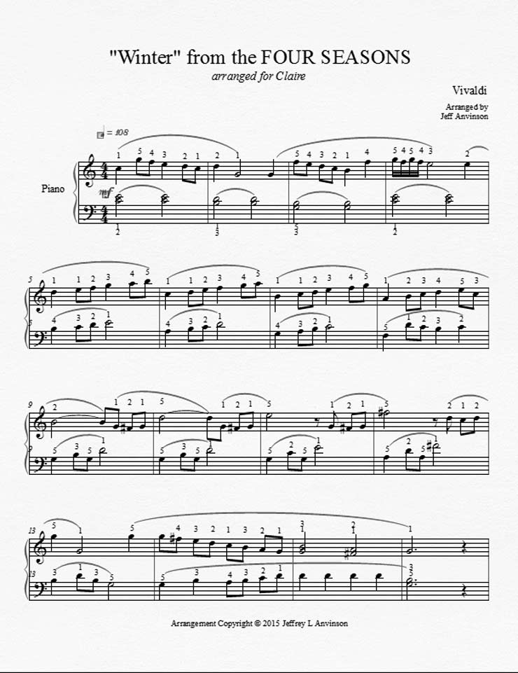 vivaldi winter piano easy vivaldi winter piano easy