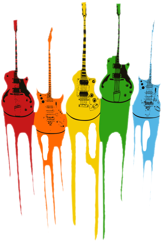 Colored guitars © Can Stock Photo Inc. /  catchmybreath